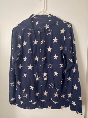 Navy Star Zip Hoodie